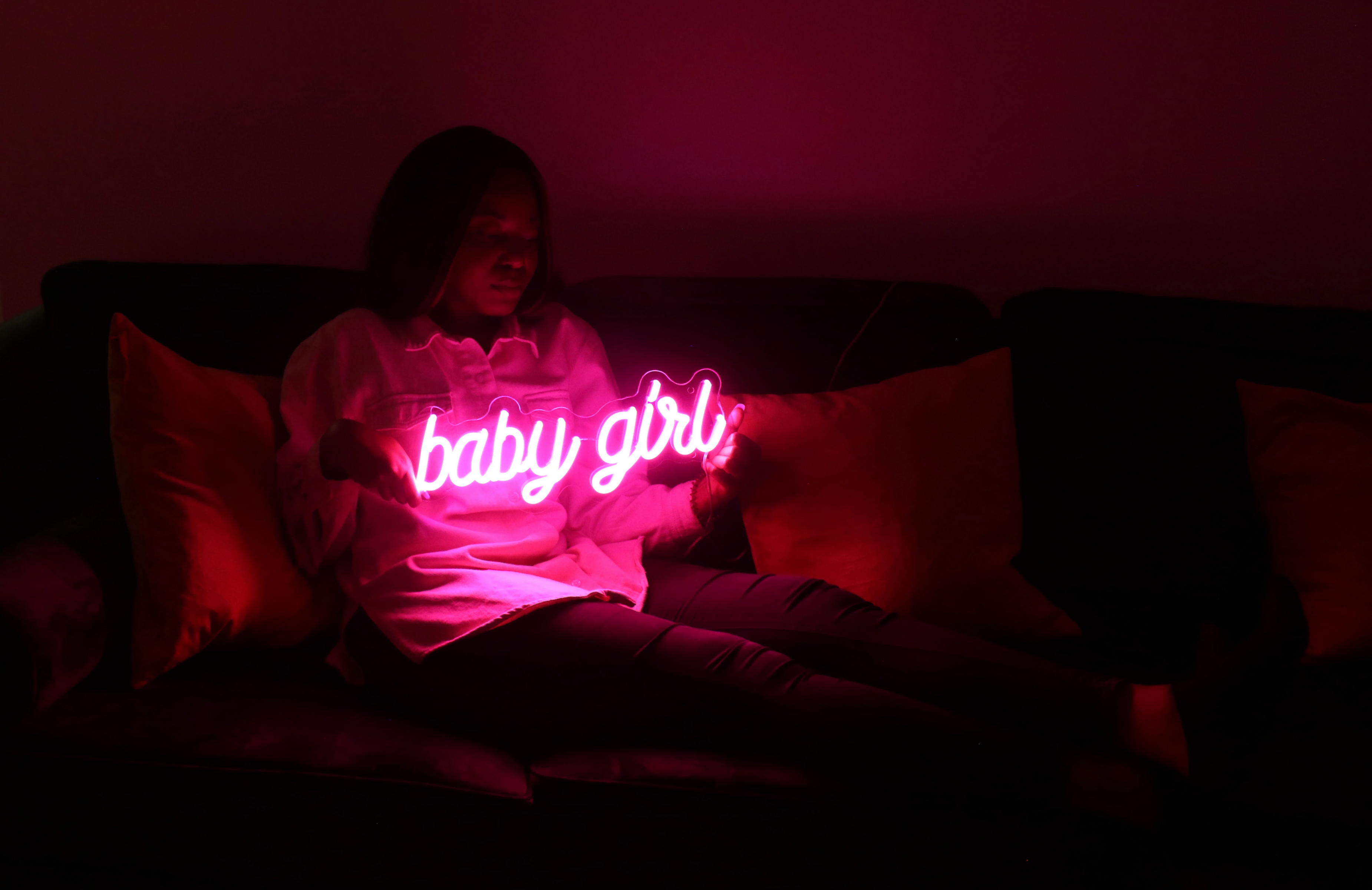 Baby girl Neon sign - Pink