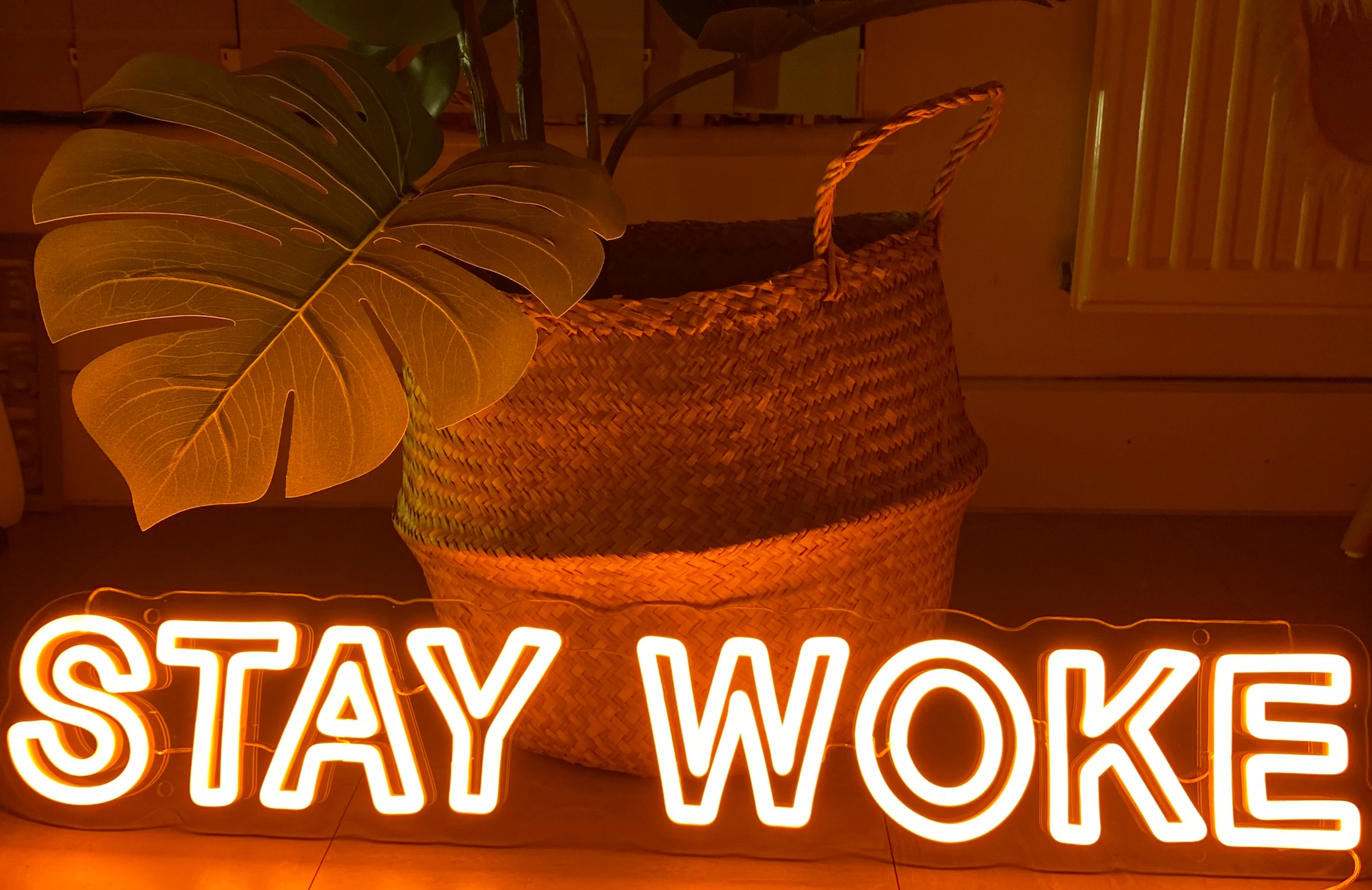 Stay Woke Neon sign - Orange