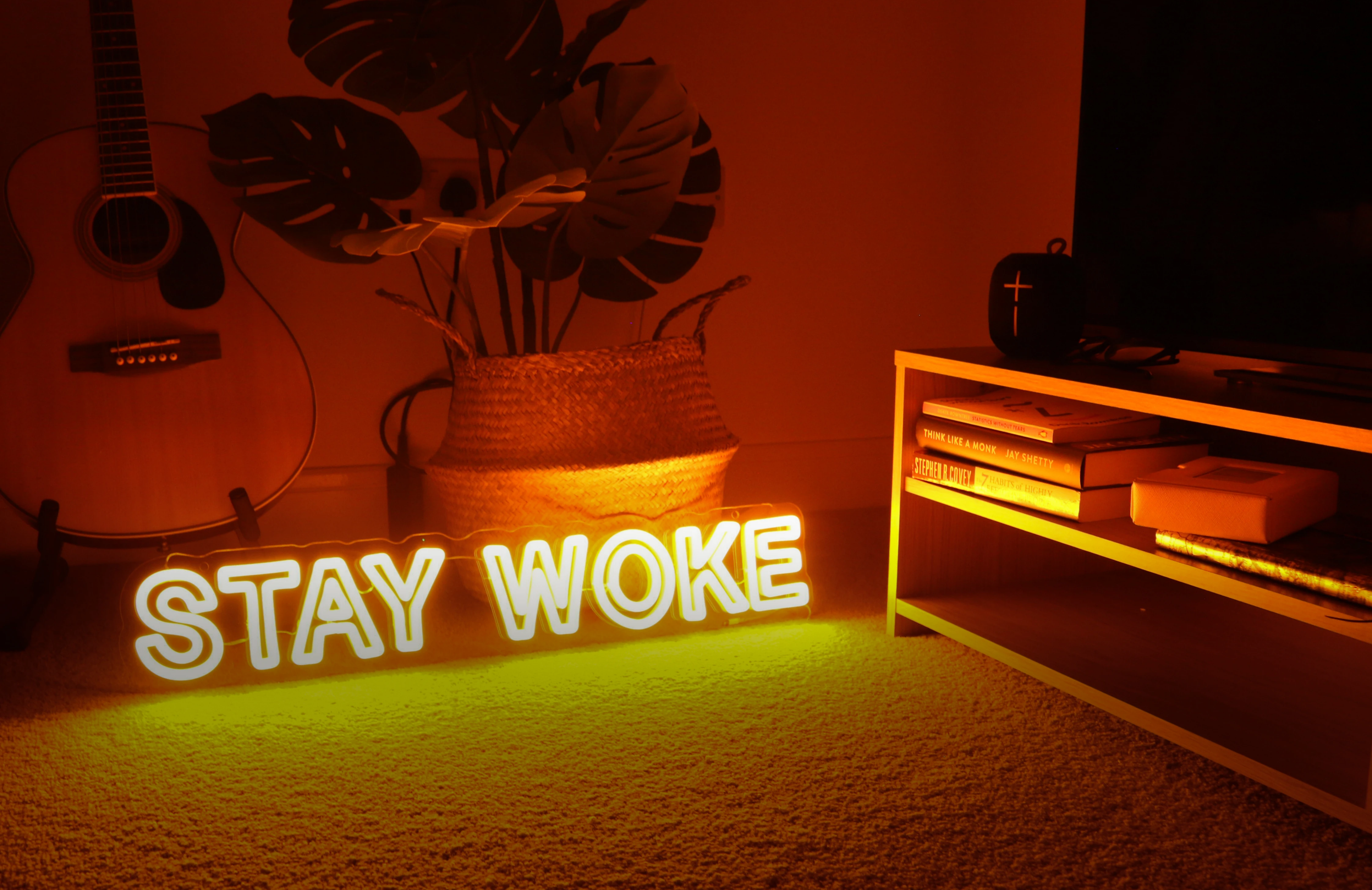 Stay Woke Neon sign - Orange