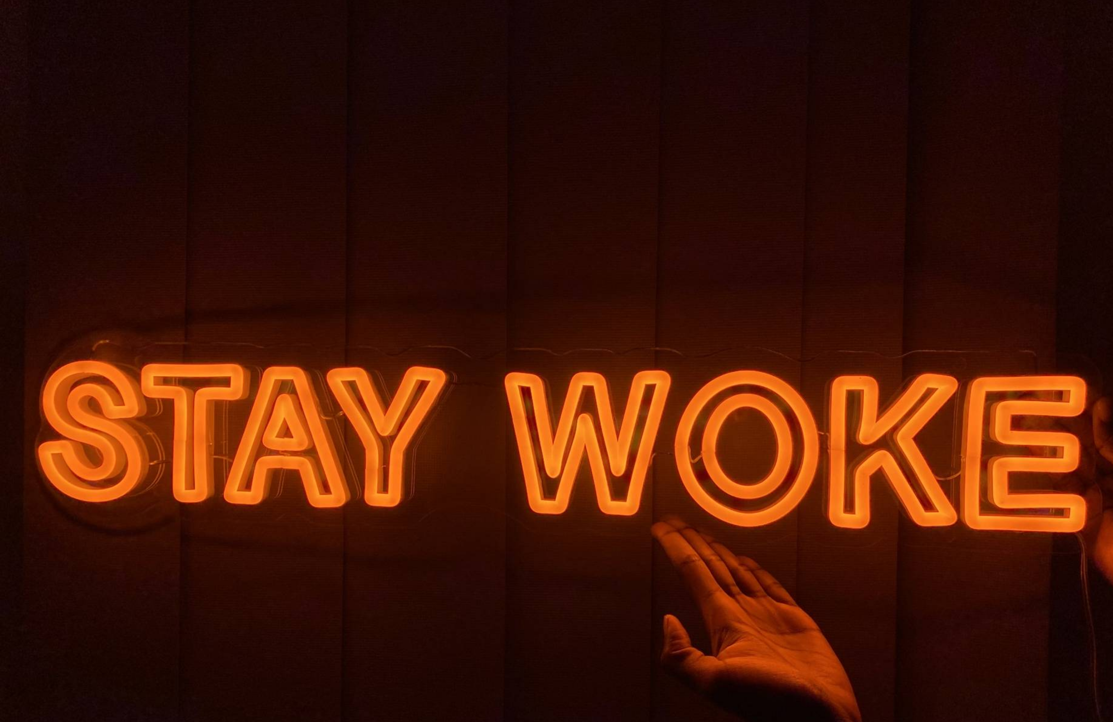 Stay Woke Neon sign - Orange